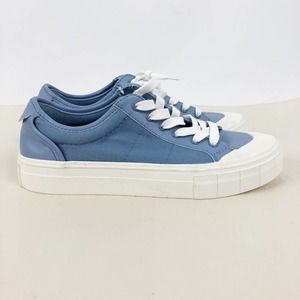 Susina Womens Fashion Sneakers Size 8M Blue Round Toe Low Top Lace Up Shoes